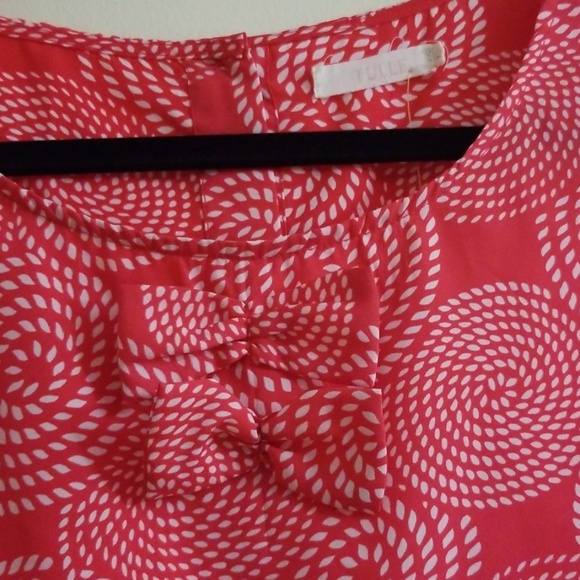 Tulle Anthropologie Blouse Bows Button - Picture 2 of 4